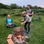 camp nordic bigourdan avec les chiens de traîneau dans les Pyrénées